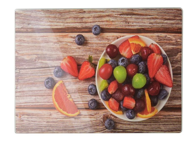 Allesken Skleněné krájecí prkénko Aria FRUIT 30x40 cm vícebarevné