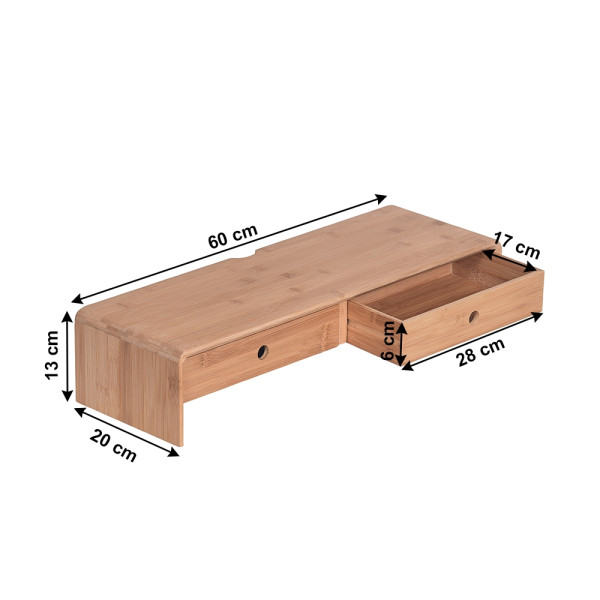 Podstavec pod monitor NERIO 2, přírodní bambus