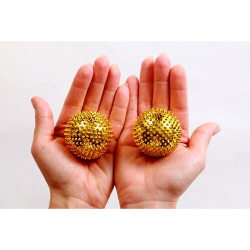 Modom Akupresurní kuličky s magnety zlatá, pr. 4,5 cm