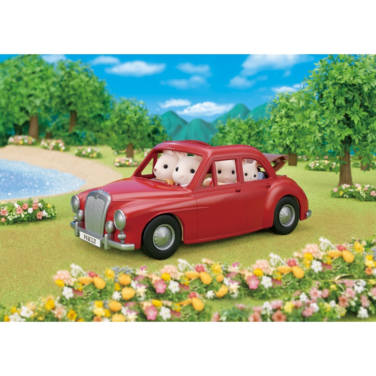 Sylvanian families 5448 rodinné cestovní auto s kočárkem a autosedačkou