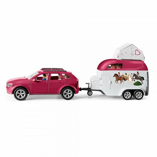 Schleich 42535 Dobrodružné auto s přívěsem a koněm