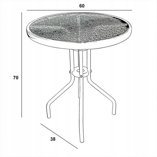 zahradní balkonový bistro set NINA 3dílný