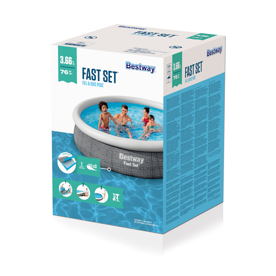 Bestway Nafukovací bazén Fast Set, 366 x 76 cm