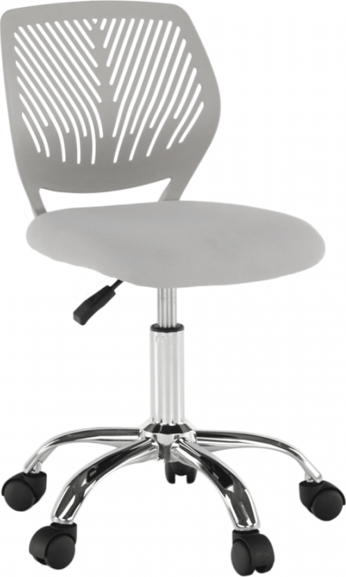 Tempo Kondela Dětská otočná židle SELVA, šedá/chrom + kupón KONDELA10 na okamžitou slevu 3% (kupón uplatníte v košíku)