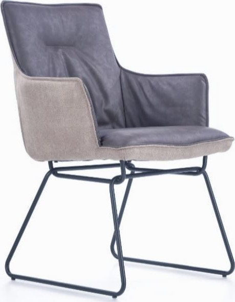ATAN Jídelní židle s područkami K-271, šedá