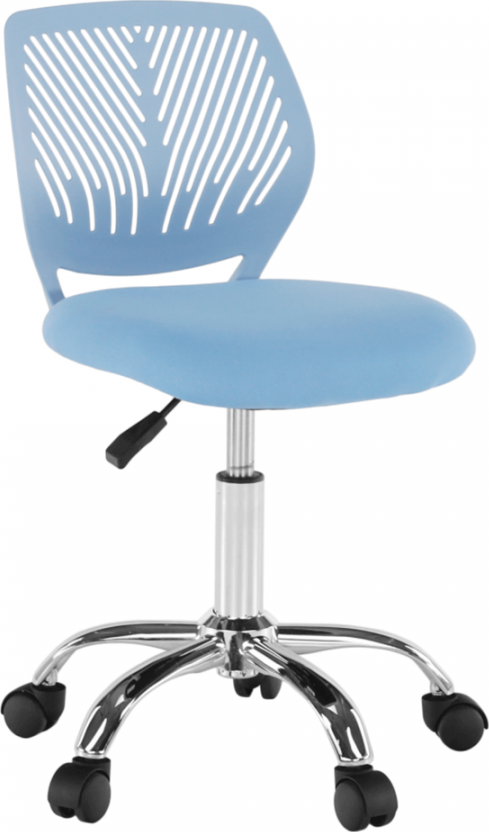 Tempo Kondela Dětská otočná židle SELVA, modrá/chrom + kupón KONDELA10 na okamžitou slevu 3% (kupón uplatníte v košíku)