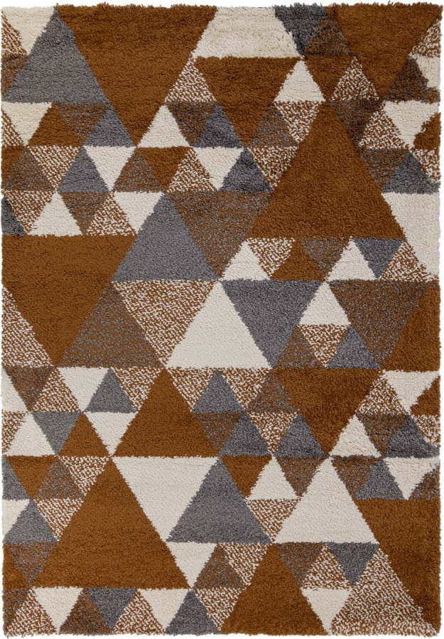 Oranžovo-šedý koberec Flair Rugs Nuru, 80 x 150 cm