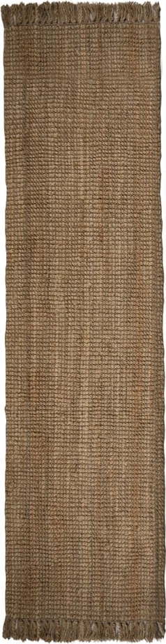 Hnědý jutový běhoun Flair Rugs Jute, 60 x 230 cm