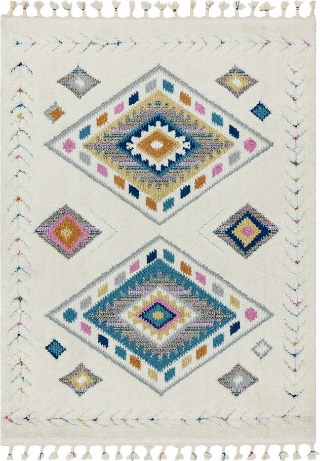 Béžový koberec Asiatic Carpets Rhombus, 80 x 150 cm