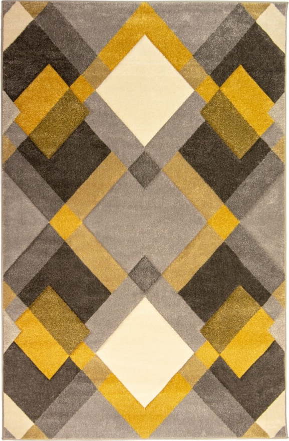 Žlutý/šedý koberec 200x290 cm Nimbus – Flair Rugs