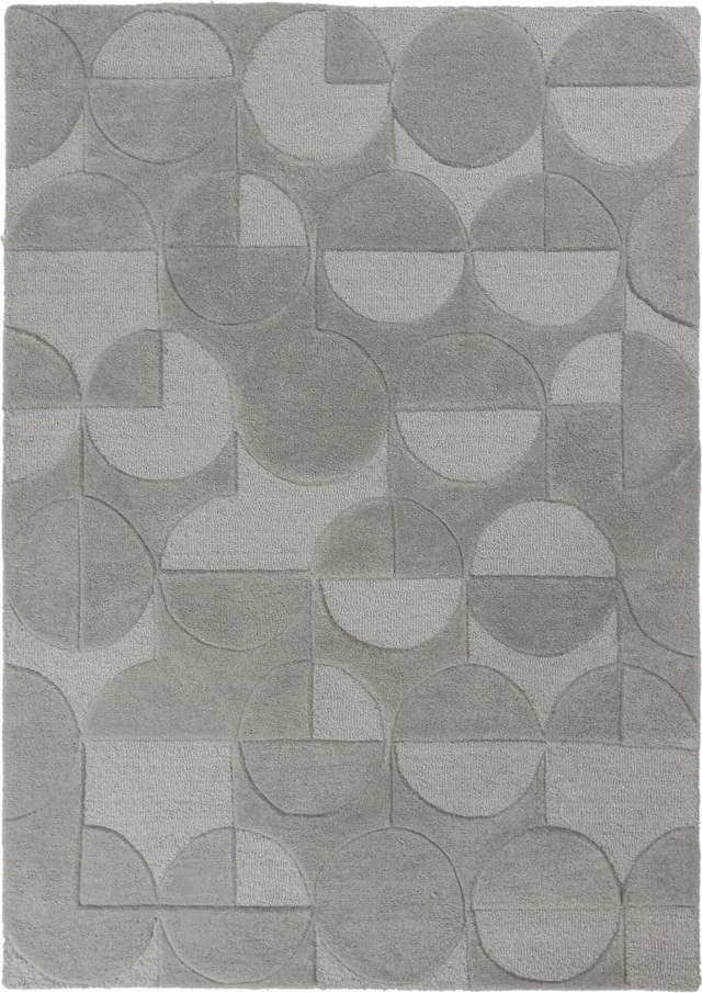 Šedý vlněný koberec Flair Rugs Gigi, 160 x 230 cm