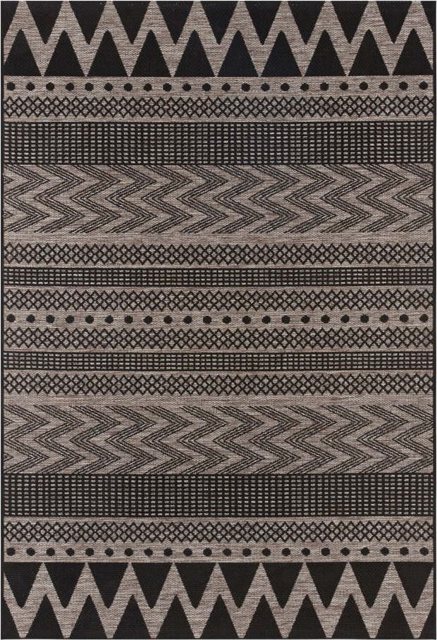 Černo-béžový venkovní koberec NORTHRUGS Sidon, 140 x 200 cm