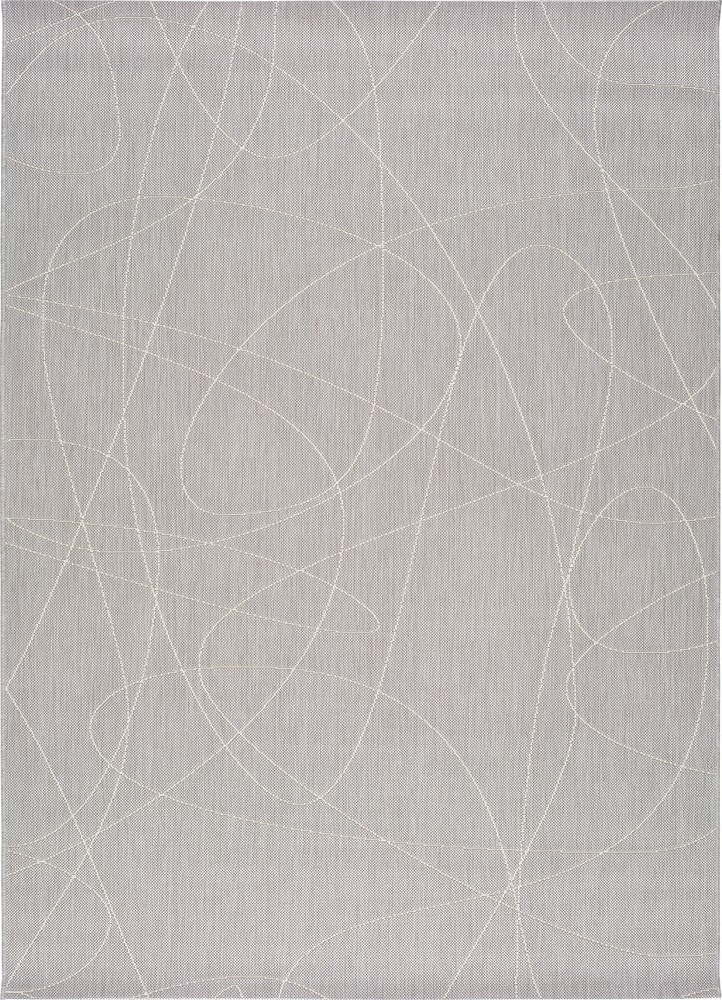 Šedý venkovní koberec Universal Hibis Line, 160 x 230 cm