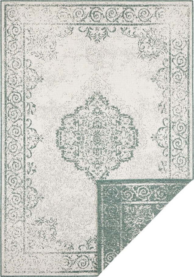 Zeleno-krémový venkovní koberec NORTHRUGS Cebu, 120 x 170 cm