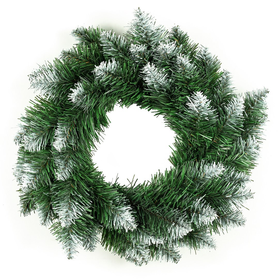 DecoKing Vánoční věnec Christmaso XII 50 cm zelený/bílý