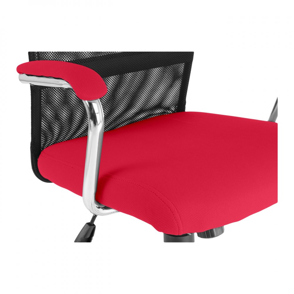 Dětská židle LUNA – látka, černo-červená