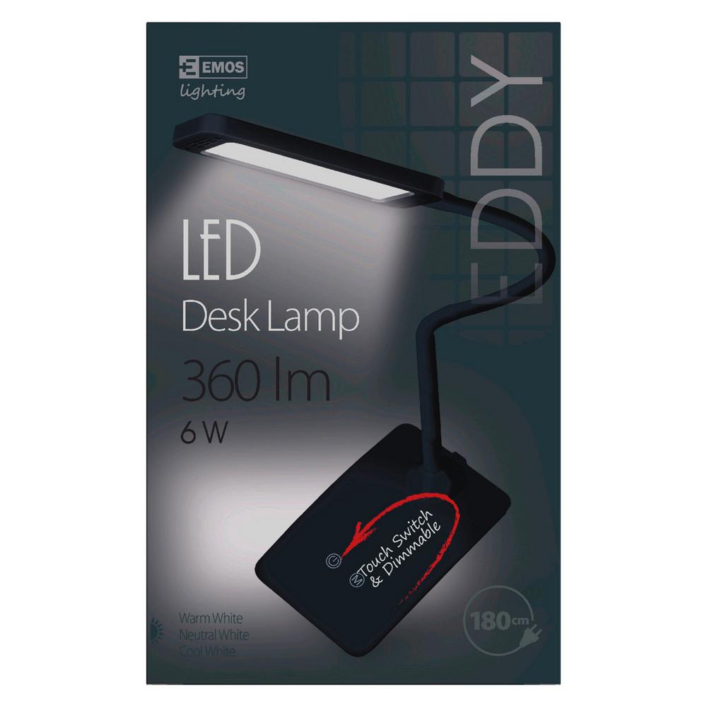 Lampa LED na psací stůl Eddy V: 26cm, 6 Watt