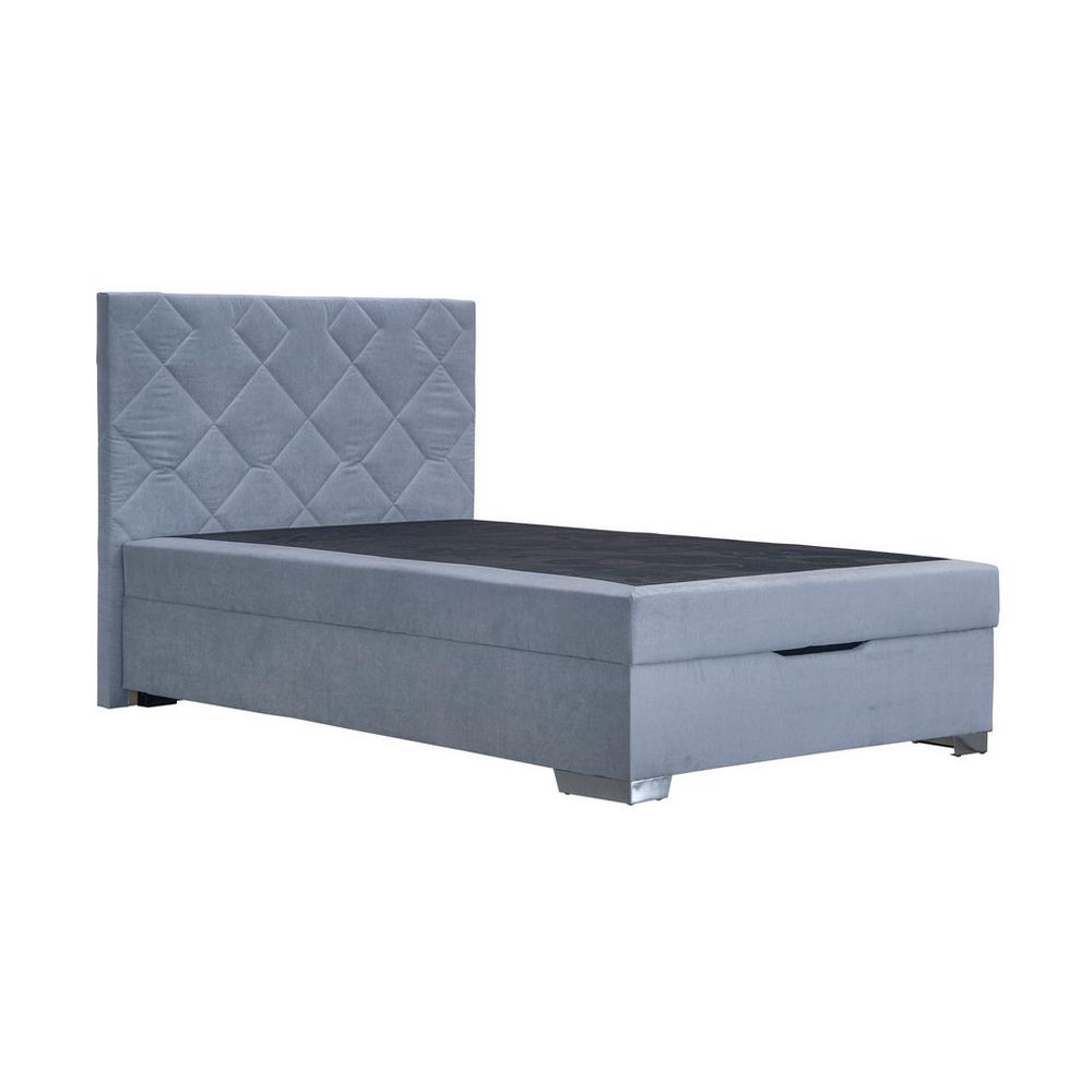 Boxspring postel JOHANA 140x200, šedě modrá