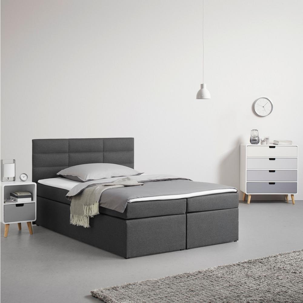 Manželská boxspring postel Lisa, 140x200, šedá