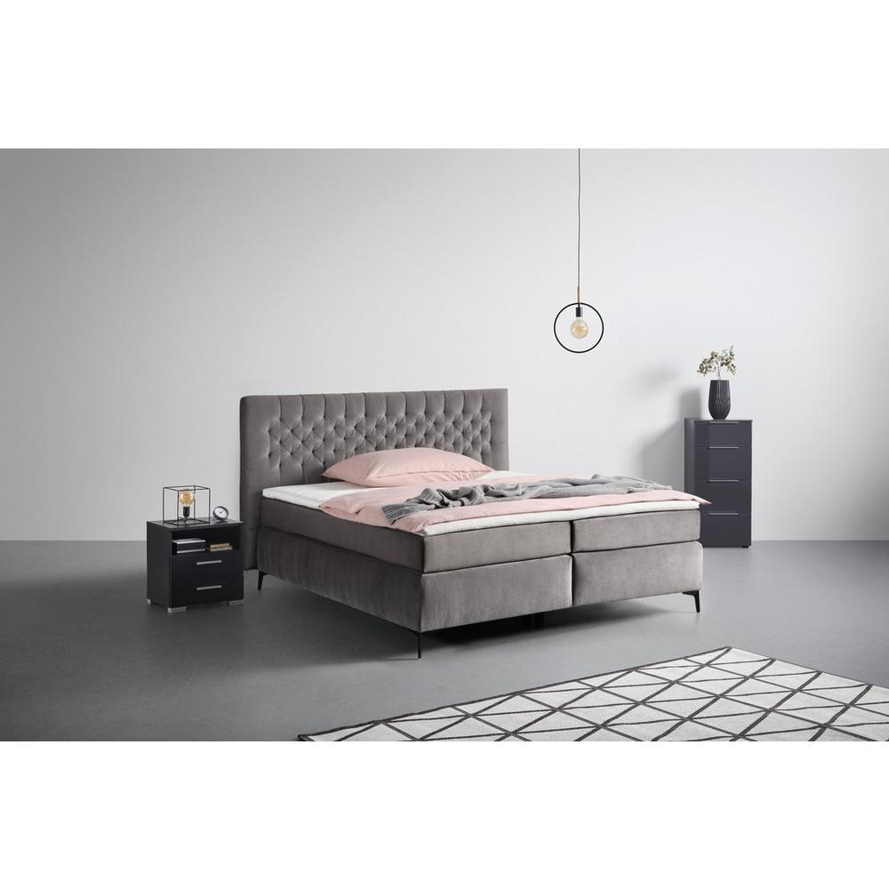 Boxspring postel ONE 2 160x200cm,antracitová