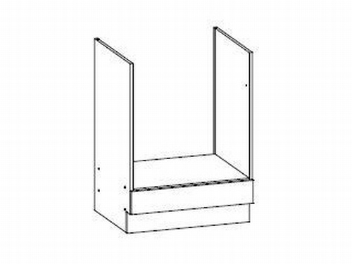 RUTHIN, skříňka na vestavnou troubu D60P, bílý lesk