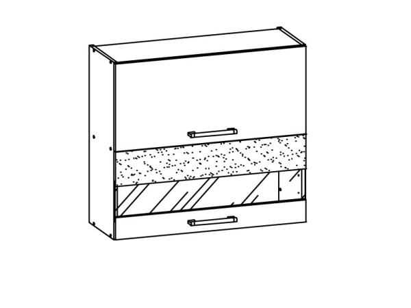 RUTHIN, horní vitrína G80W, bílý lesk