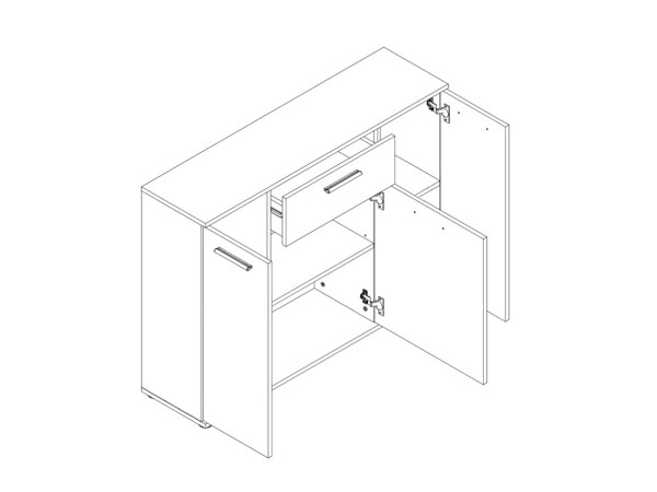 BANING komoda 110 cm, dub sonoma