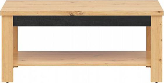 BRW OSTIA konferenční stolek LAW/120, dub artisan/černý lesk