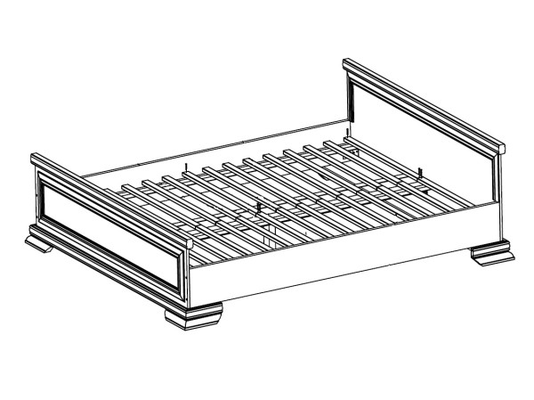 Postel MONEDULA 160x200 cm, borovice andersen