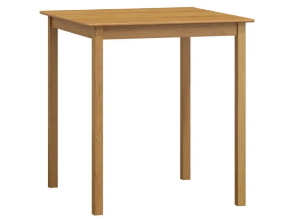Stůl DASHEN 2, 75 x 75 cm, masiv borovice, moření olše