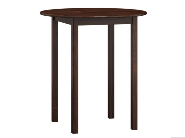 Stůl DASHEN 3, průměr 100 cm, masiv borovice, moření ořech