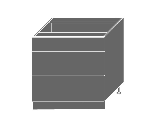 FLOSSIE, skříňka dolní D3m 80, korpus: grey, barva: sonoma