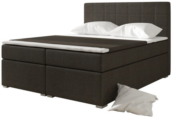 Boxspring HIRSUTA 04 140x200, hnědá látka