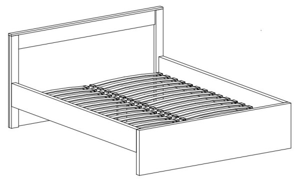 Postel 160x200 SWED S19, jasan světlý