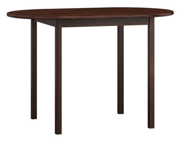 Stůl DASHEN 4, oválný 150x80, masiv borovice, moření: ořech