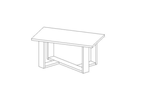 Konferenční stolek METALICA, dub artisan/antracit