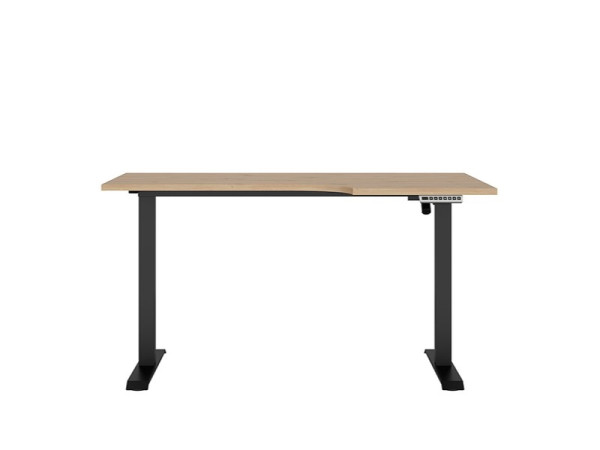 Elektricky polohovatelný psací stůl BELLARMINO 140x90 cm, pravý, dub artisan