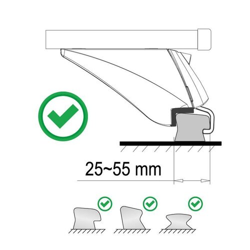 Compass Příčný nosník zamykací hliníkový, 135cm ALU-INTEGRAL TÜV