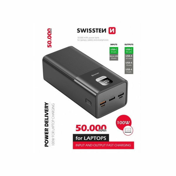 SWISSTEN Powerbanka pro notebook 50 000 mAh POWER LINE