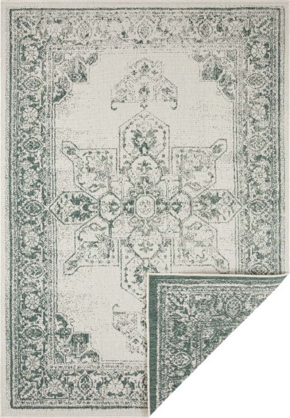 Zeleno-krémový venkovní koberec NORTHRUGS Borbon, 120 x 170 cm