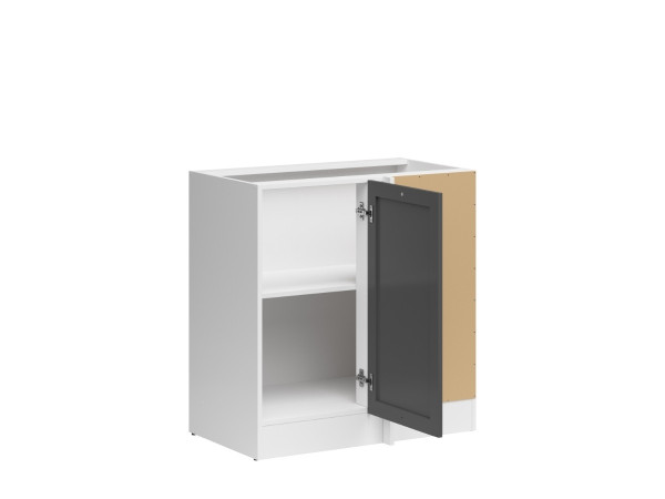 JAMISON, skříňka dolní rohová 100 cm bez pracovní desky, pravá, bílá/grafit