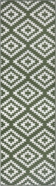 Zelený koberec běhoun 250x80 cm Nordic - Hanse Home