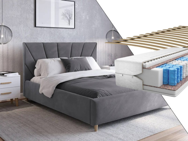 Magnat Magnat Čalouněná postel Sandy 3 160 x 200 cm s matrací a roštem