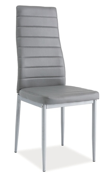 Jídelní čalouněná židle VIPAVA 1, šedá/alu