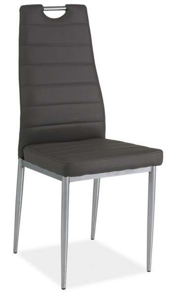 Jídelní čalouněná židle GOMILA, šedá/chrom