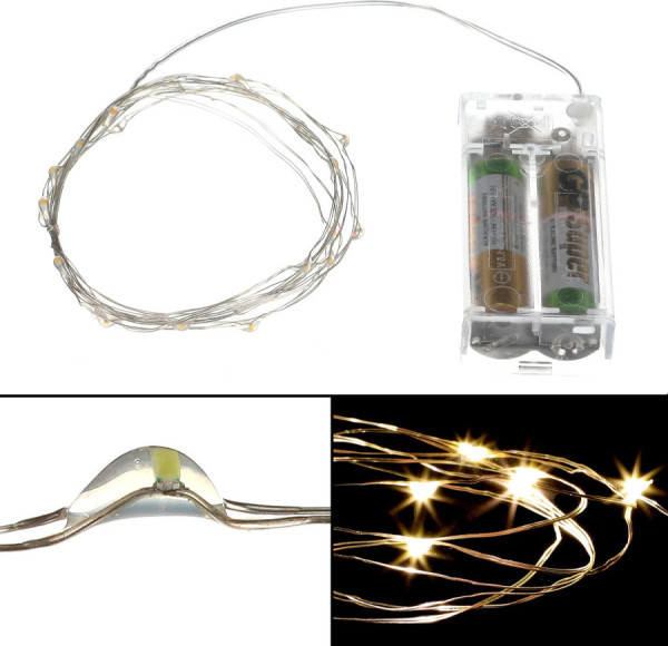 Autronic Řetěz s LED světýlky s časovačem LED2025 YEL