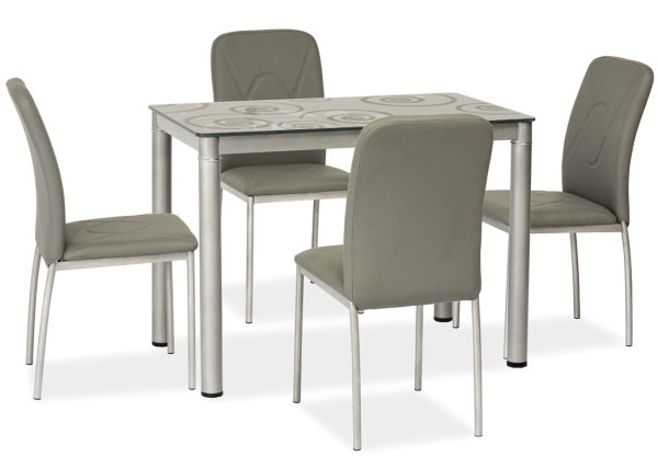Jídelní stůl NEFON 100x60 cm, šedá