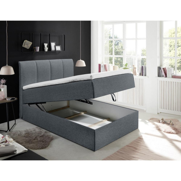 Boxspring postel GRANADA antracitová 120x200 cm