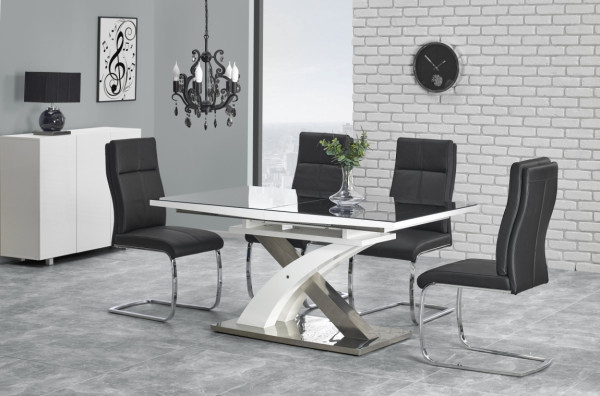 Jídelní stůl rozkládací SAMDOR 2, 160/220x90 cm, černý