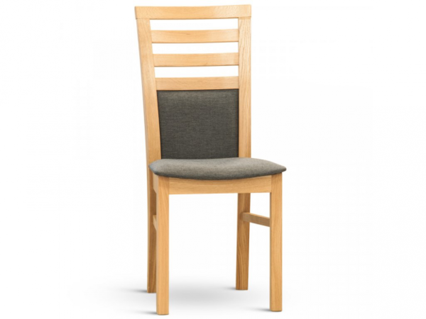 Jídelní dřevěná židle BART — dub, masiv, látka, více barev Antracite 12